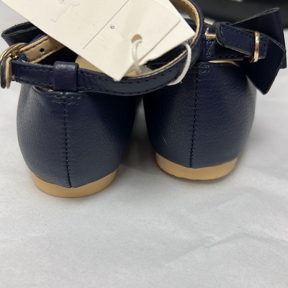 Janie and Jack 100046520 Girl Merchant Marine Bow Strap Ballet Flat size 9 NWT - Picture 6 of 9